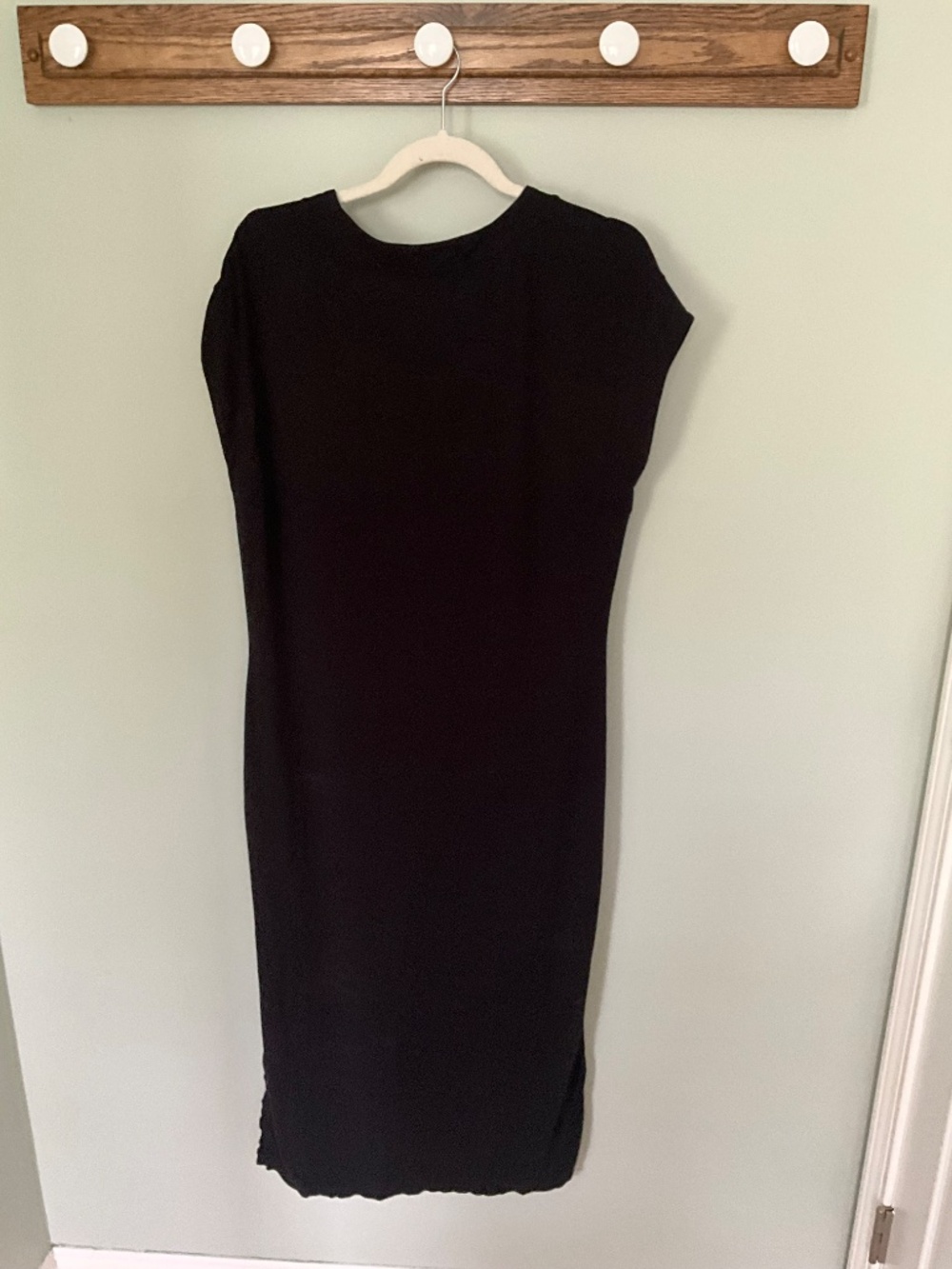 White House Black Market Black T-shirt Maxi Dress - Picture 2 of 3